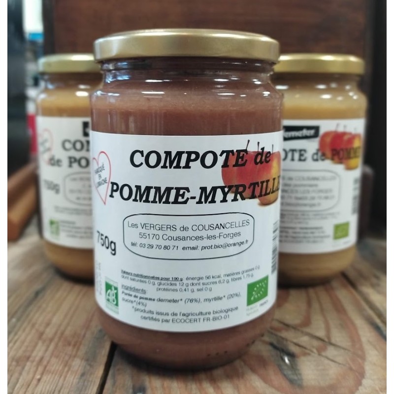 Compote de Pomme-Myrtille 750gr