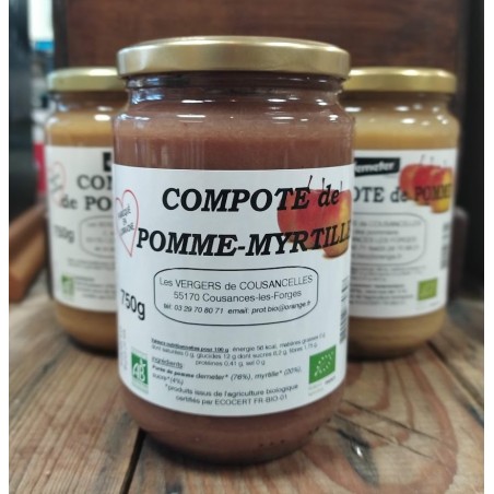 Compote de Pomme-Myrtille 750gr