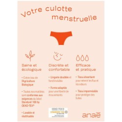 Culotte menstruelle flux modéré bleue