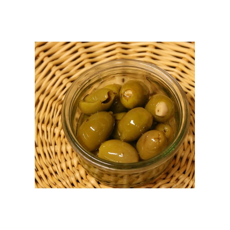 Olives Vertes à l'ail - 100gr
